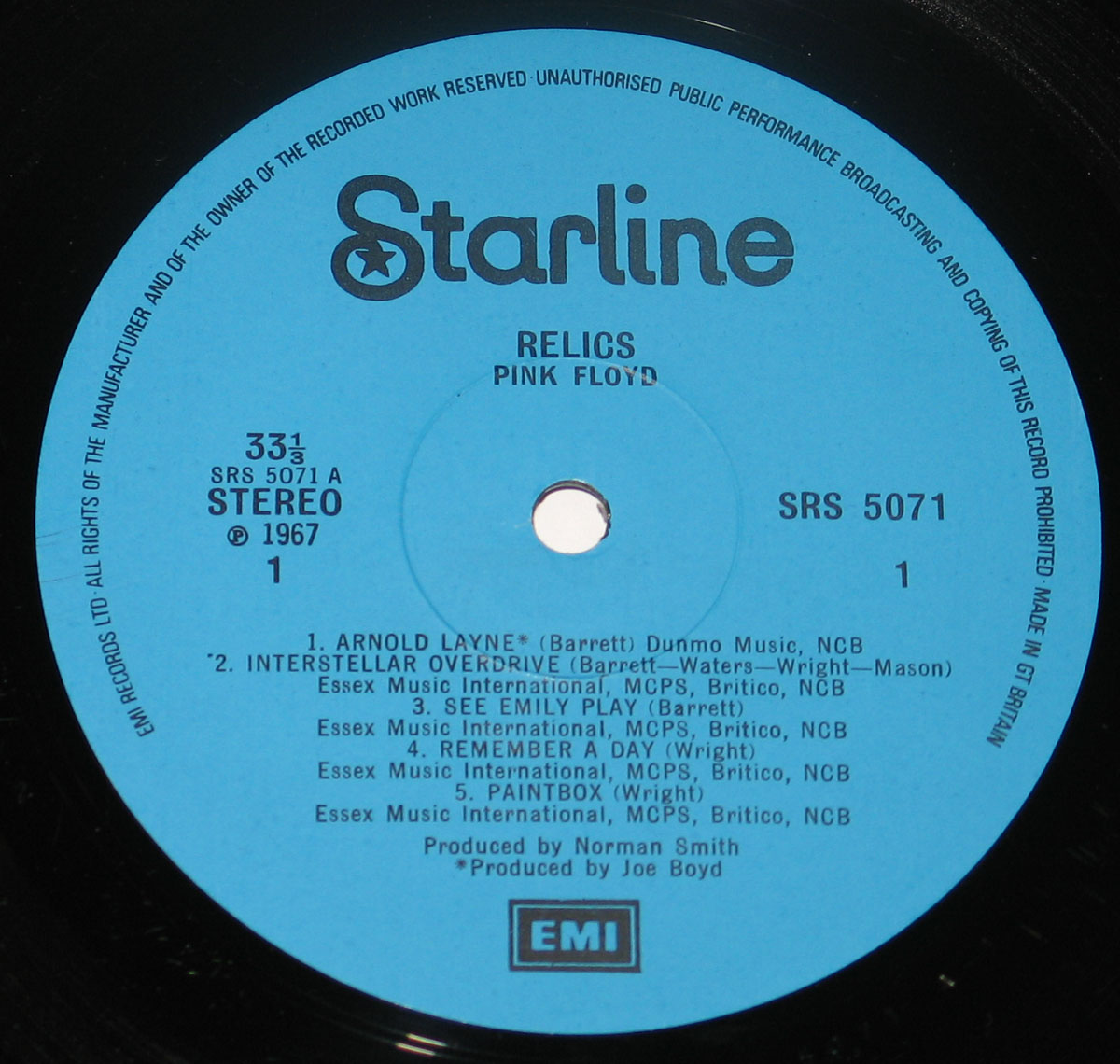 High Resolution Photo #3 PINK FLOYD Relics UK Starline 